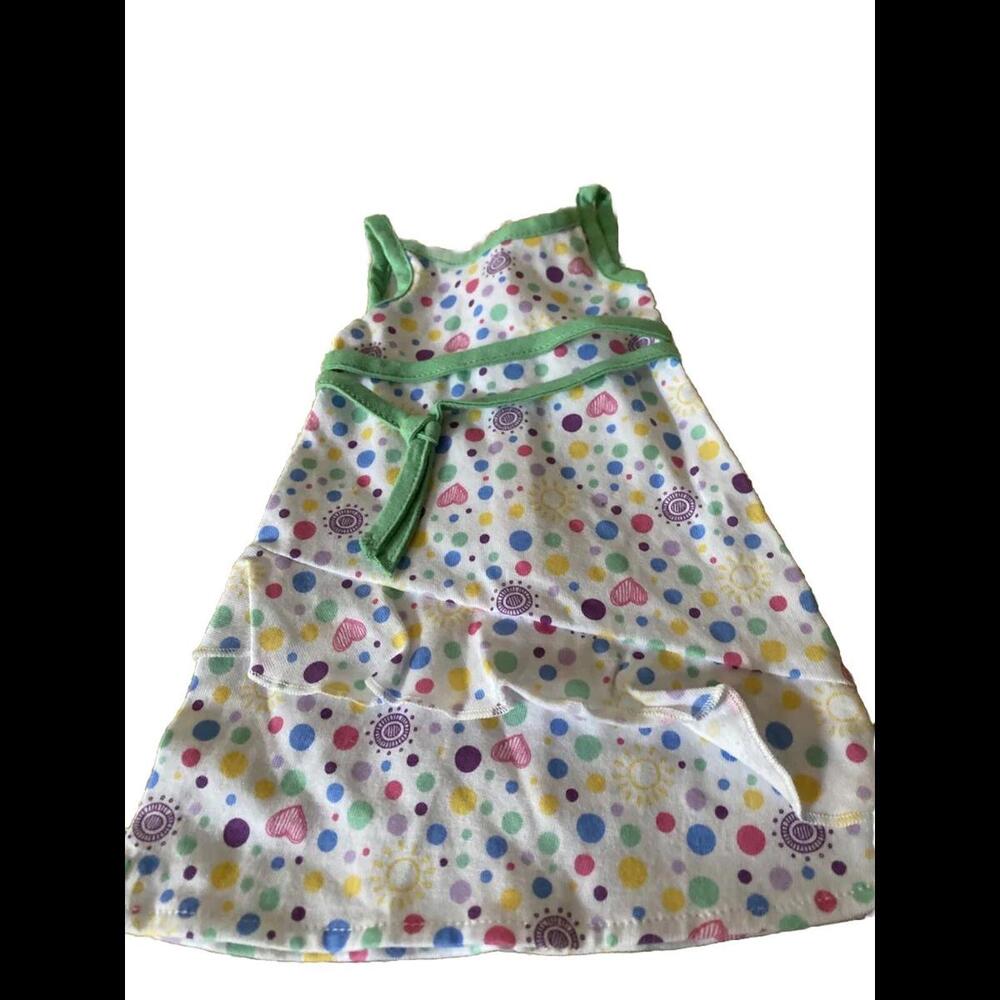 ❤️❤️❤️American Girl 2016 Spring Dress  Maxi Multicolor Dot Dress And Headband